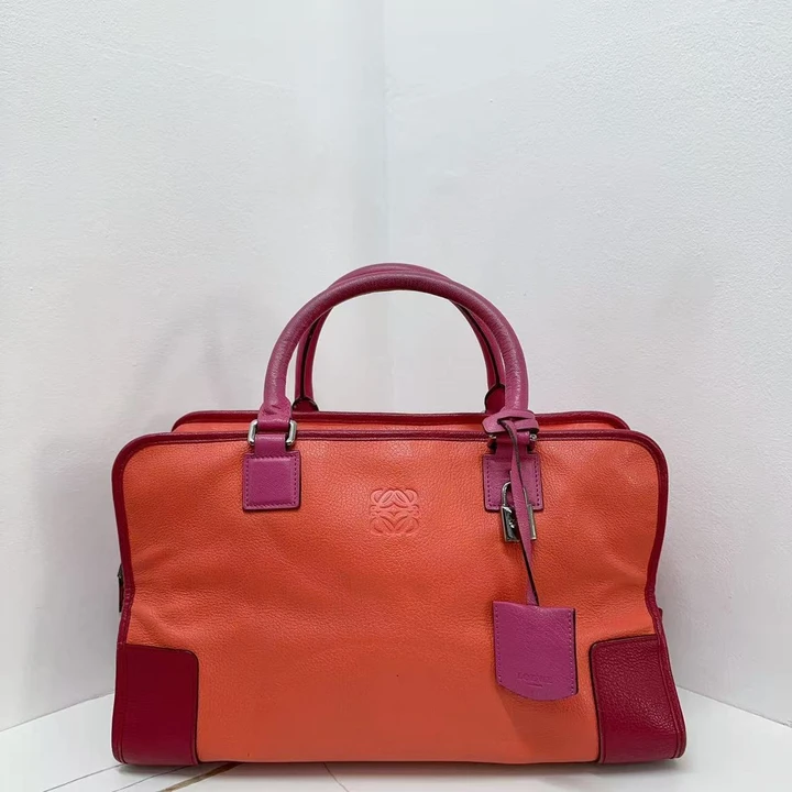 95新 LOEWE/罗意威 amazona羊皮 中号 手提包【静文】BGB900710010