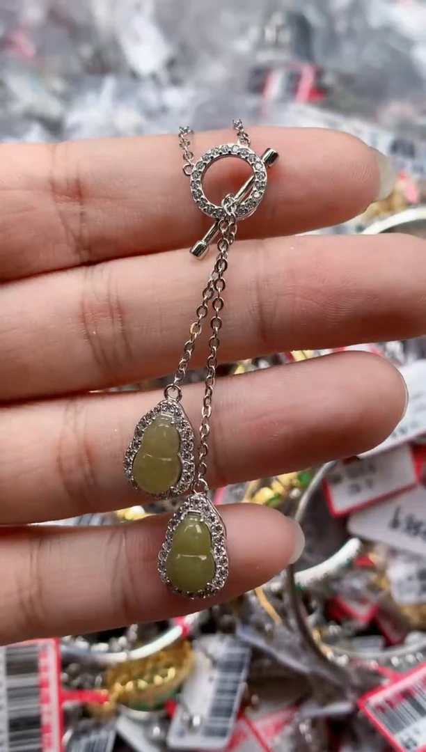 银S925镶嵌戒指翡翠天然A货缅甸翡翠