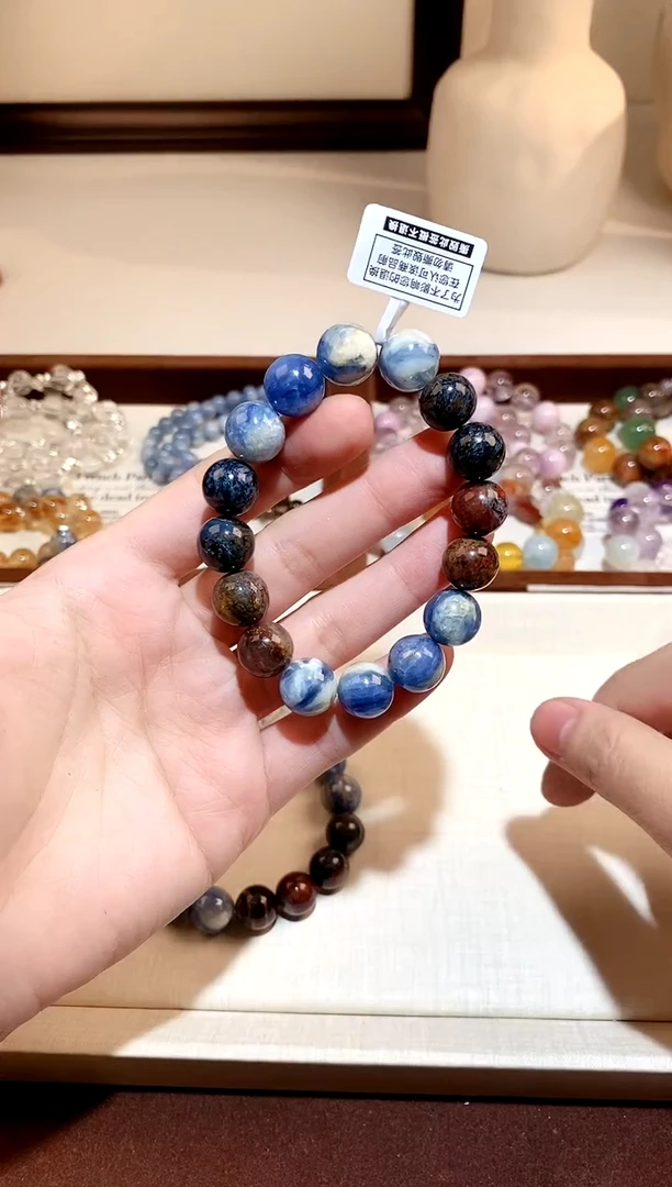 未镶嵌蓝晶石手串蓝晶石diy手串 11多样性发一