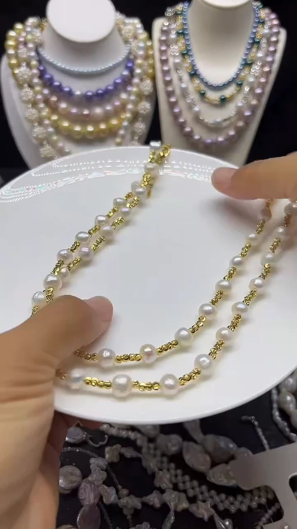 颈饰未镶嵌淡水珍珠多人