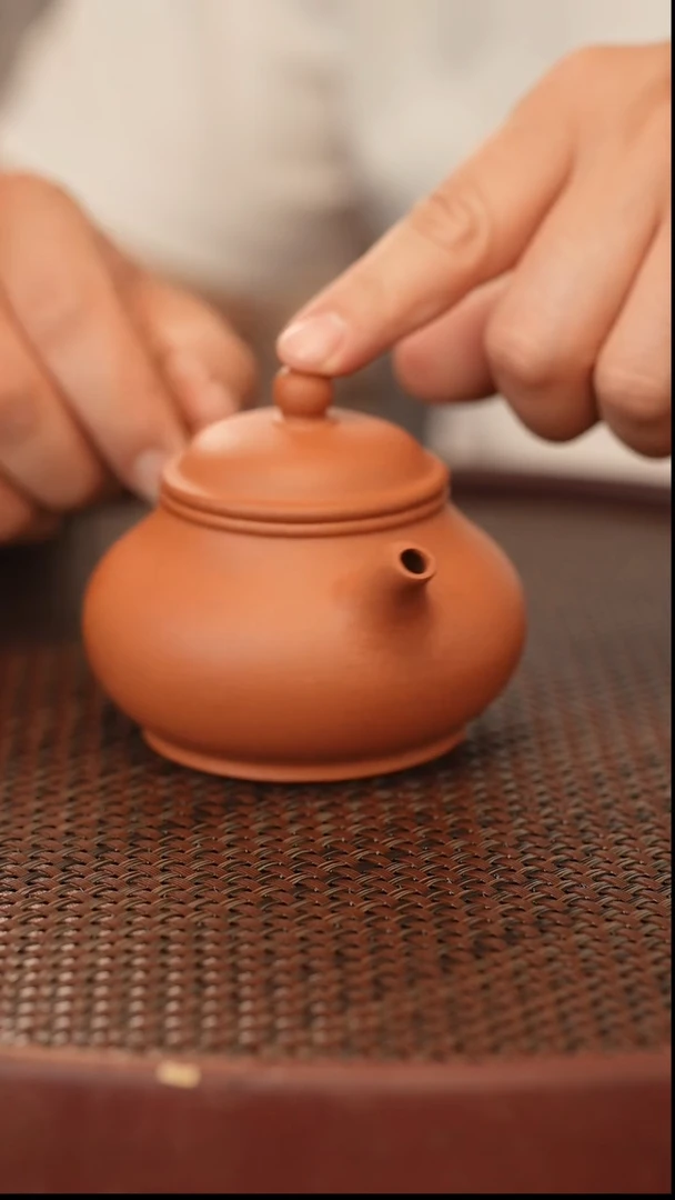 茶壶紫砂全手 红清水 潘壶 170cc