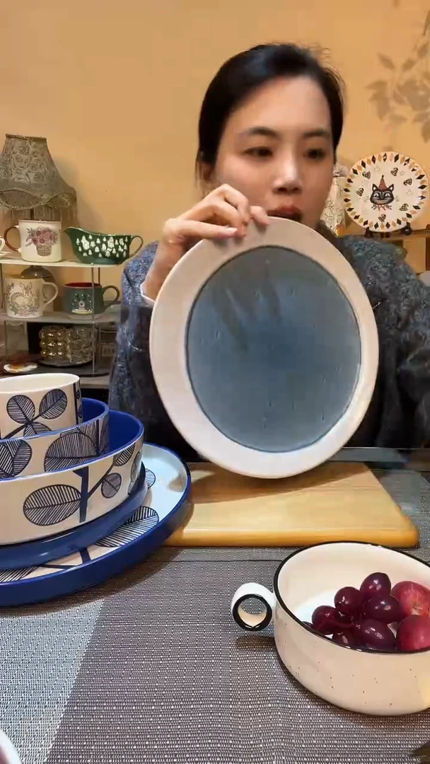 瓷片11英寸异形盘 微瑕介意勿拍