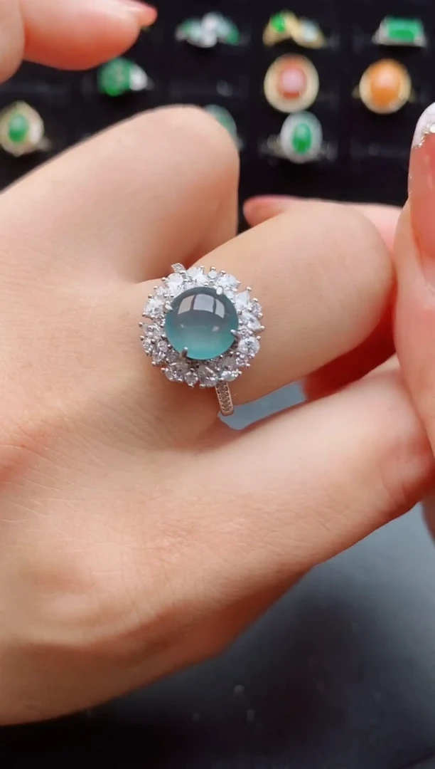 【闪购商品】翡翠戒指银S925镶嵌1212