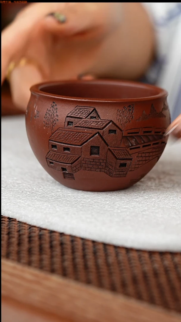 茶杯紫砂原矿主人杯