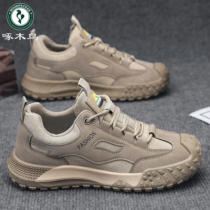 啄木鸟劳保男鞋秋季户外登山运动休闲鞋男士工作防滑耐磨工装潮鞋