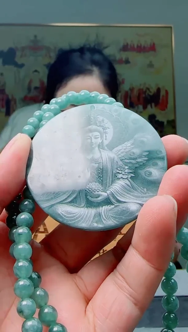 【闪购商品】翡翠颈饰未镶嵌佛母多样性随机一件发货