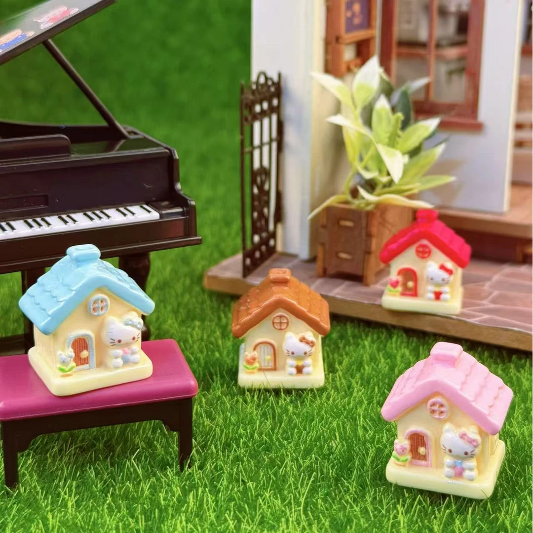 【开芯定制】kt小房子 （手绘款）高品树脂仿真摆件 可爱树脂DIY摆件