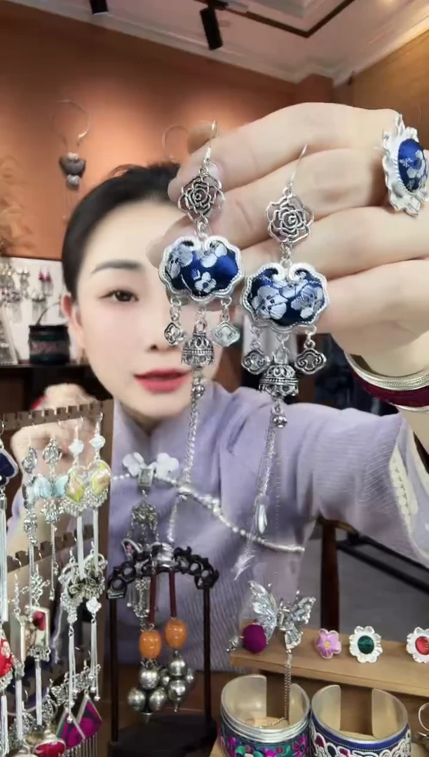 刺绣纯手工民族风耳环