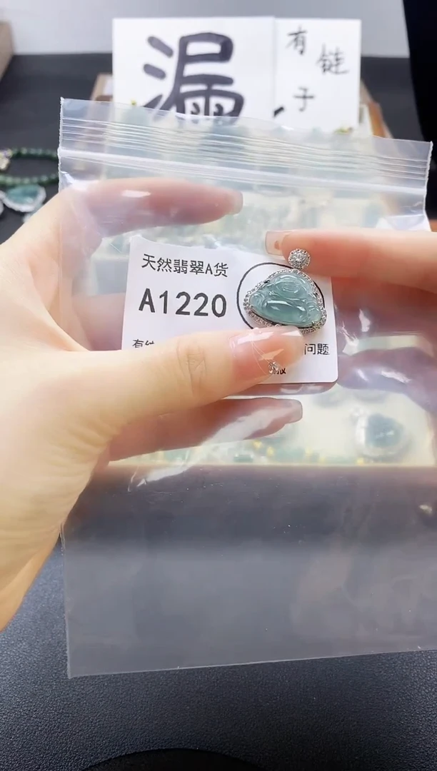 翡翠未镶嵌吊坠(赠链)天然翡翠A货