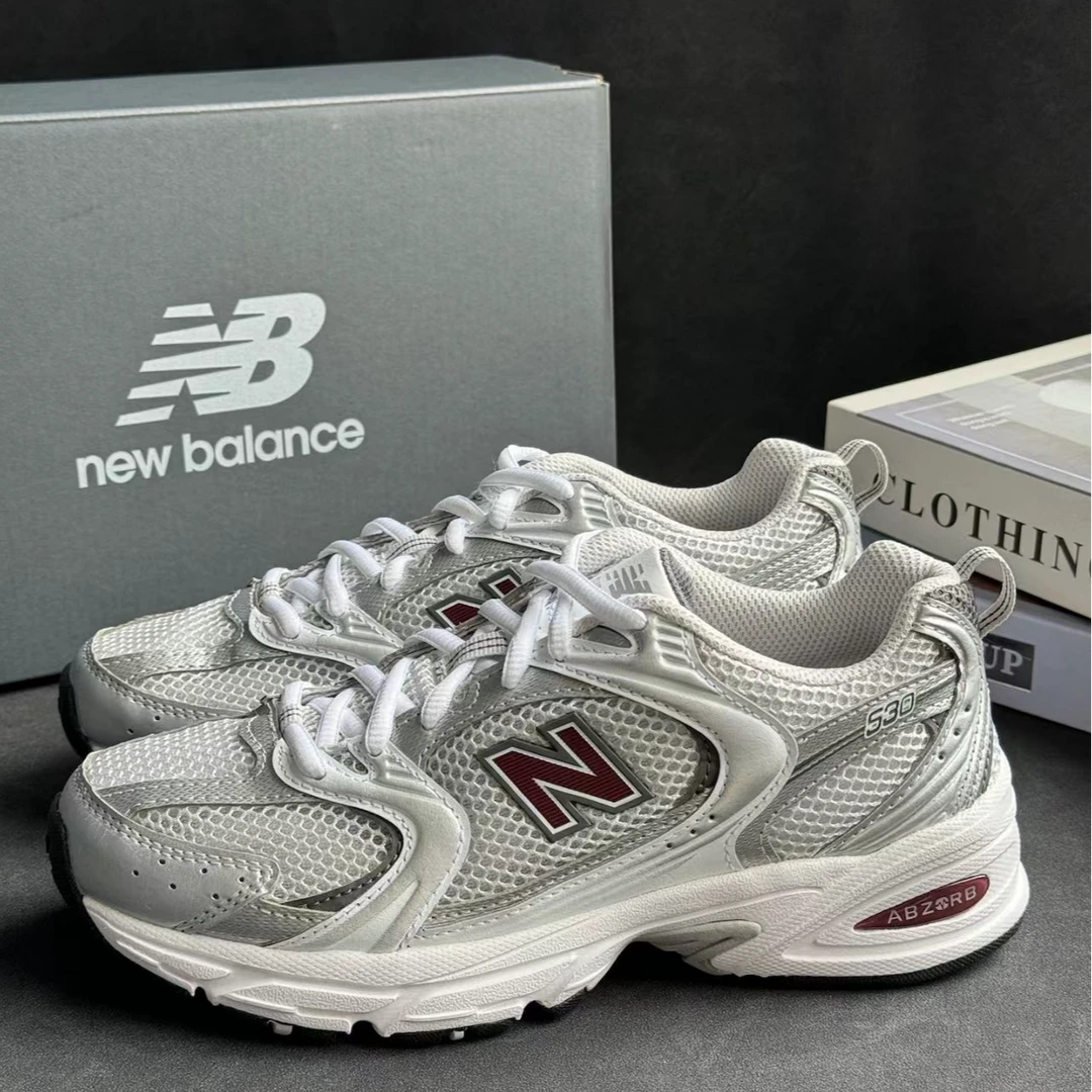 New Balance NB530 男女同款低帮白红复古减震跑步运动鞋官方正品