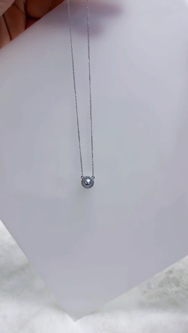 银S925镶嵌海水珍珠DA珍珠7 a672