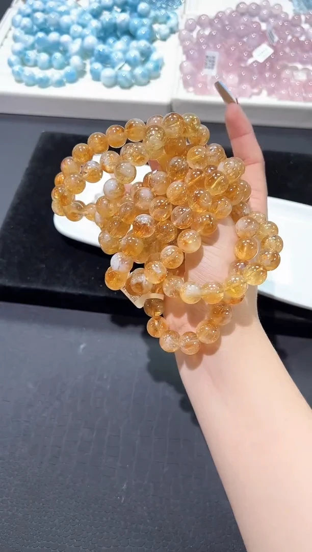 水晶手链未镶嵌70c多样性发其一【1条】默认微瑕12mm