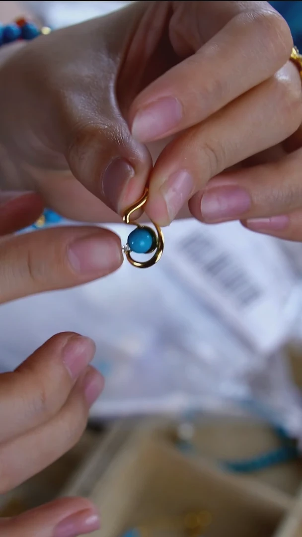 未镶嵌绿松石颈饰杨杨专属S925睡美人线条水滴吊坠6mm(孤品)