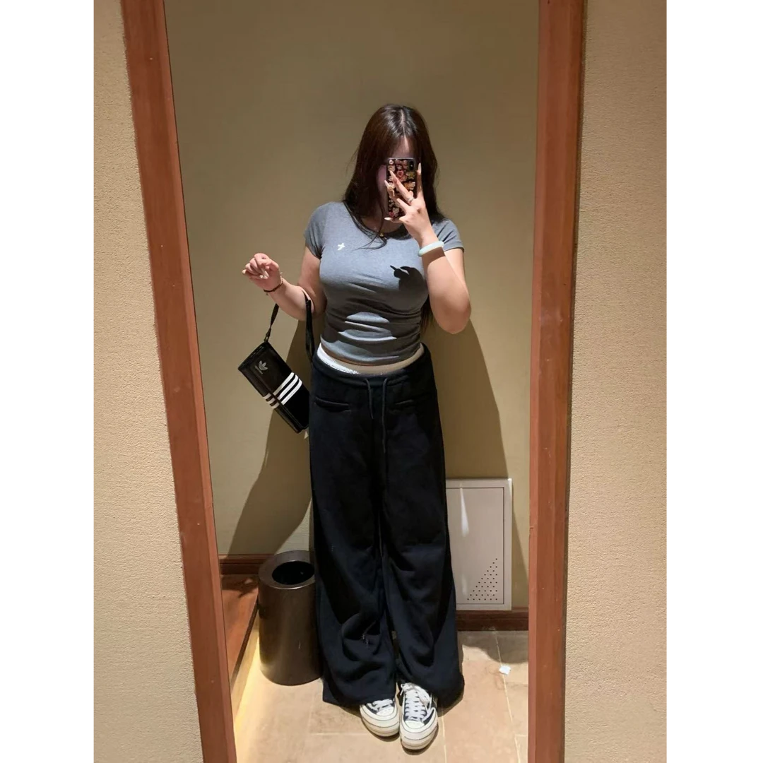 慧芝huizhi 25SS超大码L035-2双腰头长裤