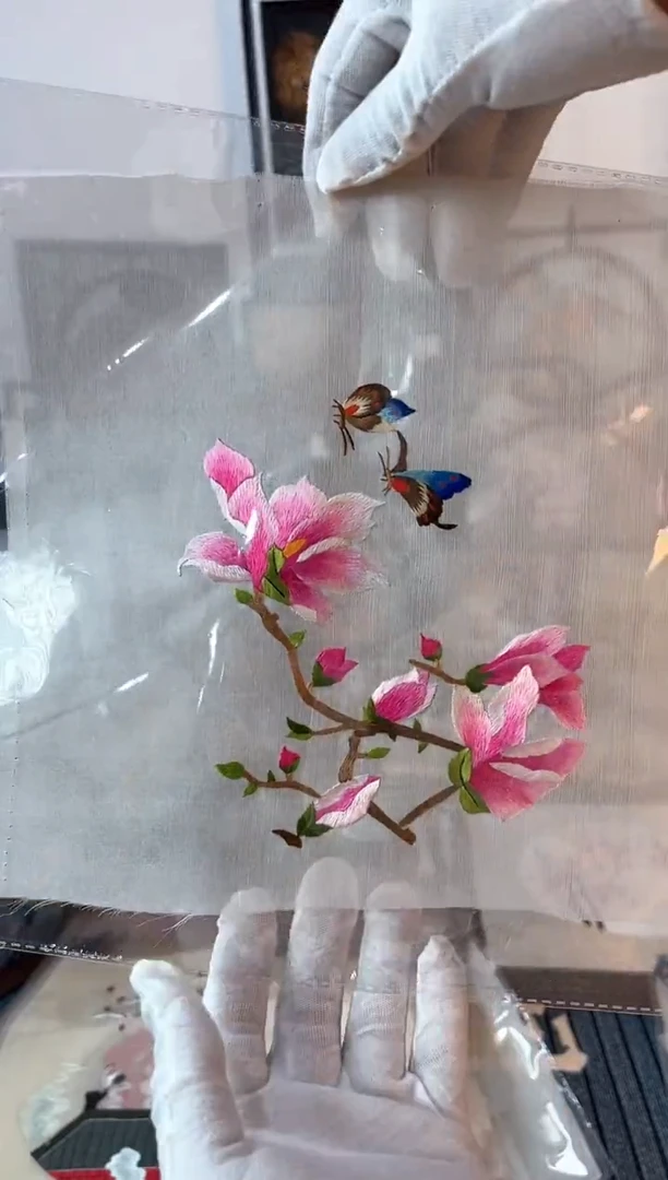 织绣非遗苏绣双面绣片60