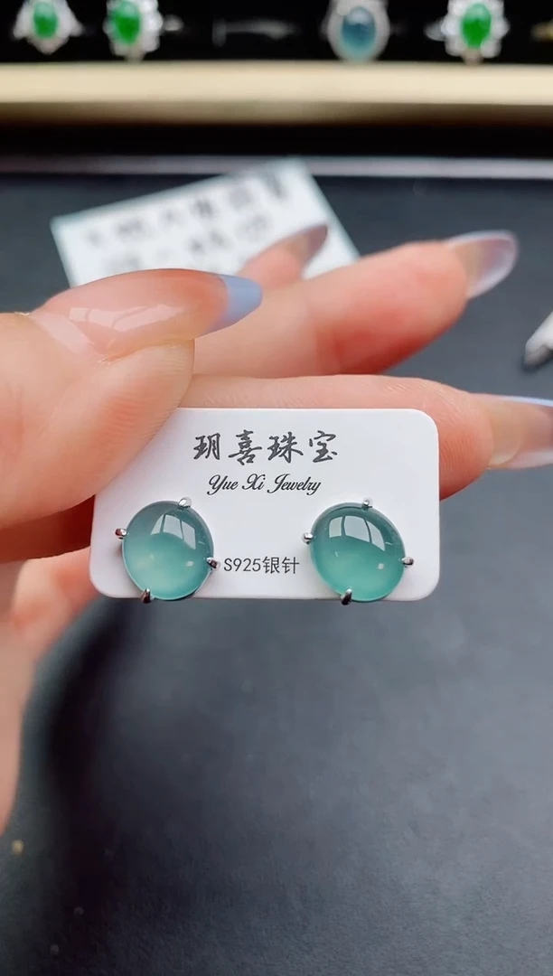 翡翠戒指银S925镶嵌1