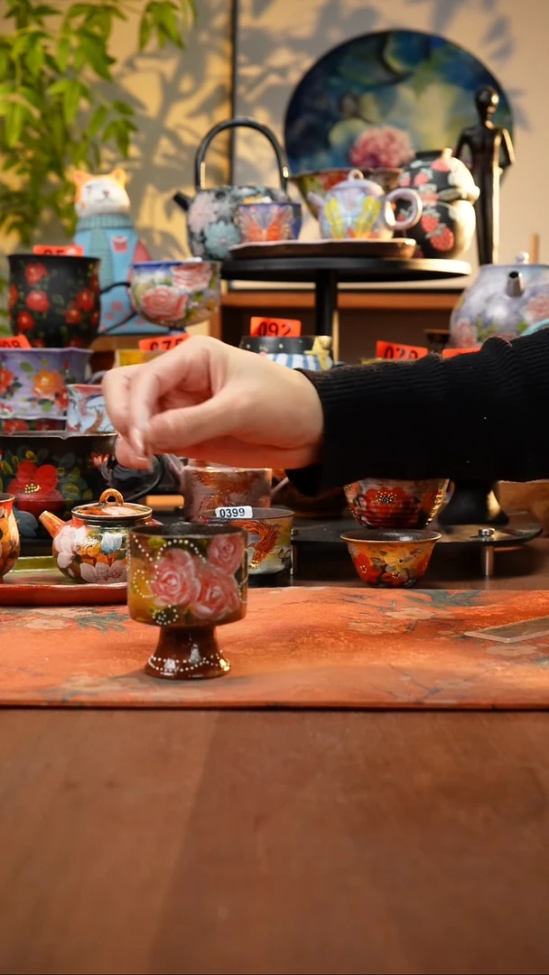 瓷片景德镇手工手绘524