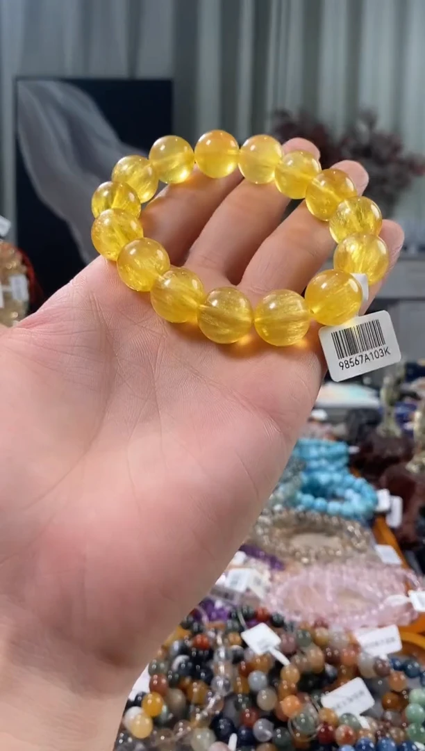 未镶嵌手链萤石拉丝黄萤石