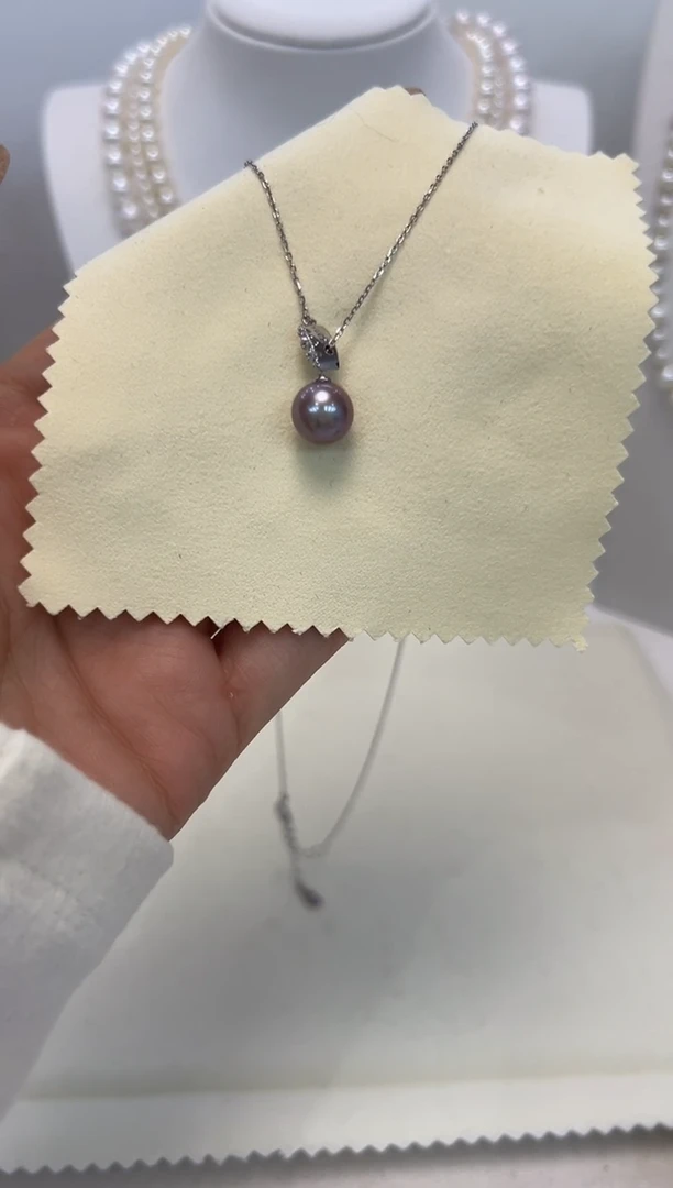 【闪购商品】淡水珍珠颈饰银S925镶嵌吊坠10