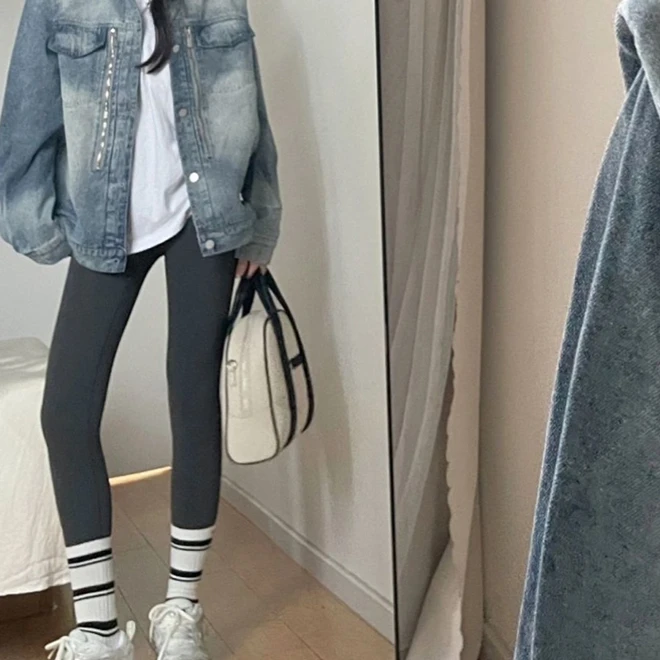 锡特帕第早春水洗蓝垫肩牛仔外套女高级感宽松春秋新款外搭上衣