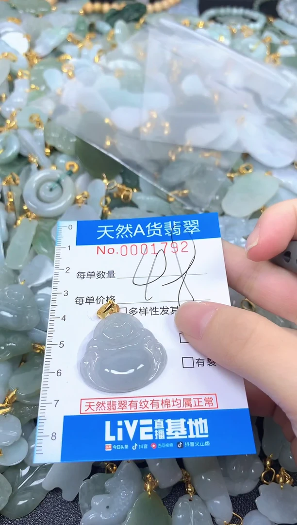颈饰未镶嵌翡翠净货挂件-1792