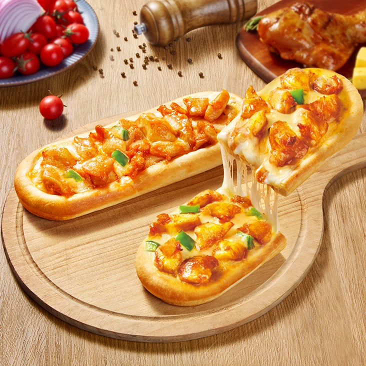 小萨牛牛早餐微波早餐芝士船披萨鸡肉培根香肠水果10个