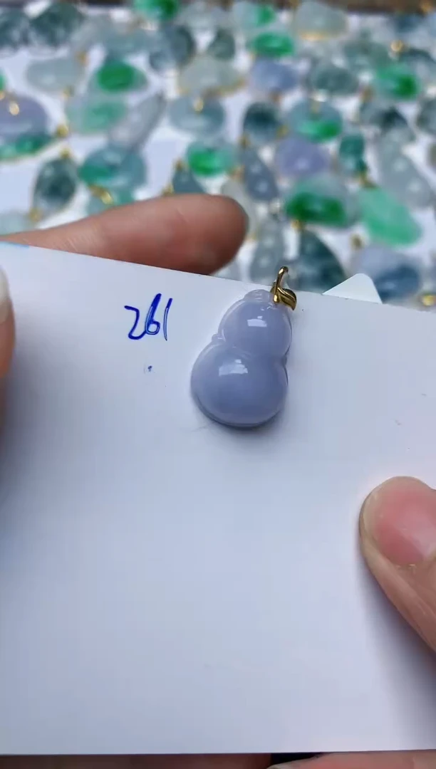 【闪购商品】翡翠颈饰18K金镶嵌天然翡翠A货