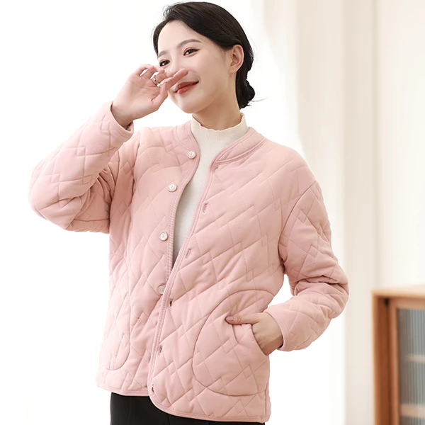 美咘女士棉衣秋冬保暖外套时尚百搭休闲棉袄68075.