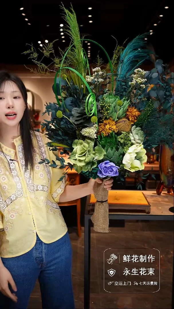 瓶手工花器花束空运包邮送货上门-以图片为准