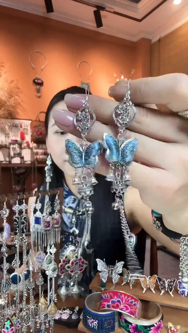 刺绣纯手工民族风耳环