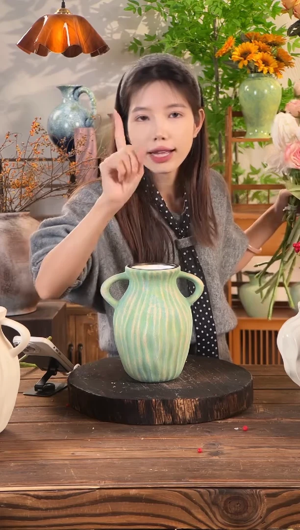 睡莲-双耳大号花瓶