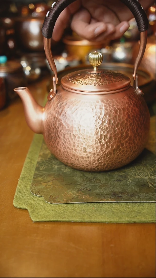 【闪购商品】紫铜过滤网烧水壶1200毫升