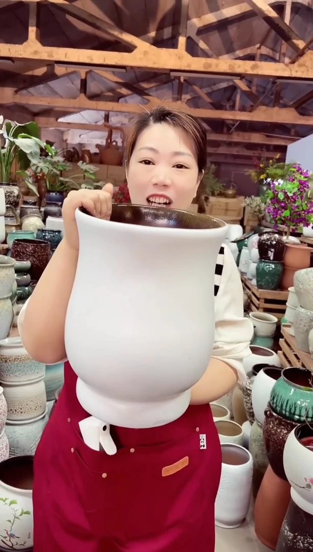 紫砂花盆高31口23