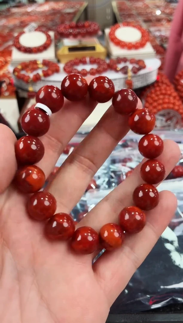 南红玛瑙瓦西手串13+未镶嵌一个/条