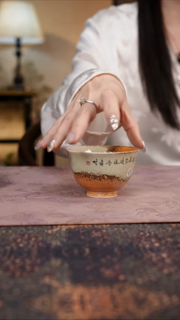 杯景德镇陶瓷杯碗柴烧多人