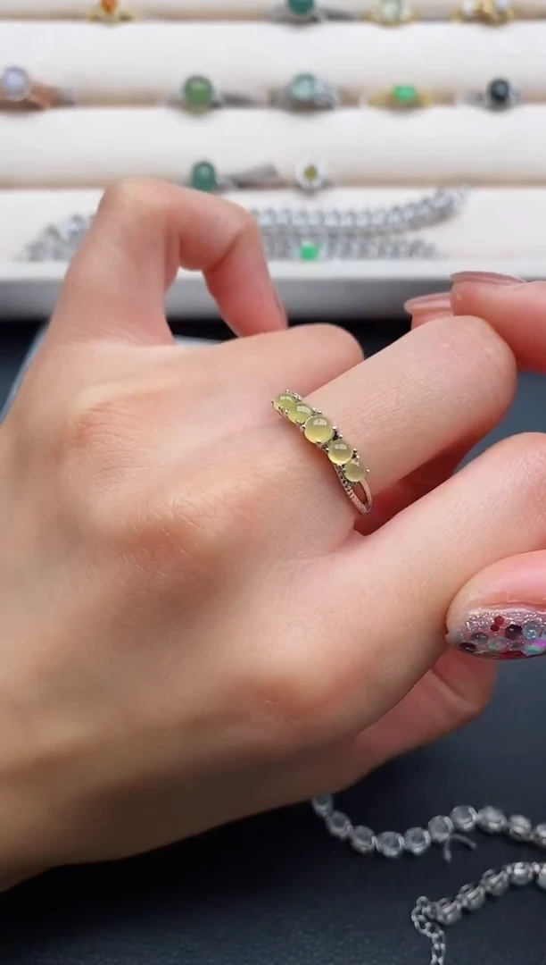 银S925镶嵌戒指翡翠888888+2