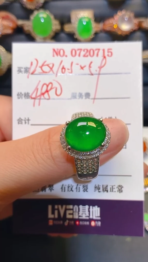 未镶嵌翡翠耳饰天然
