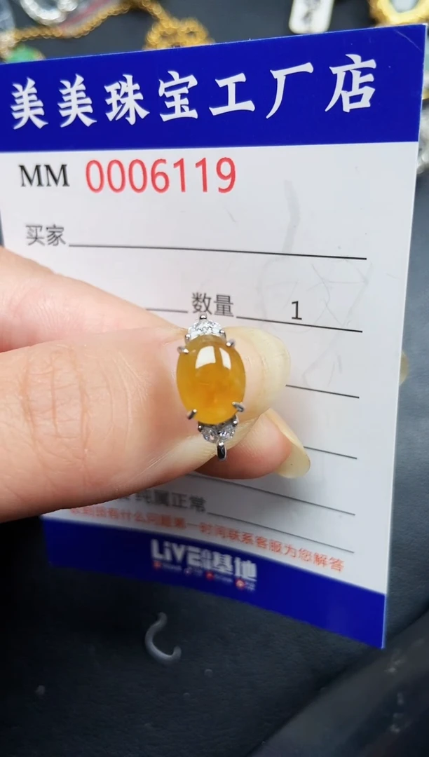 翡翠银S925镶嵌颈饰6119