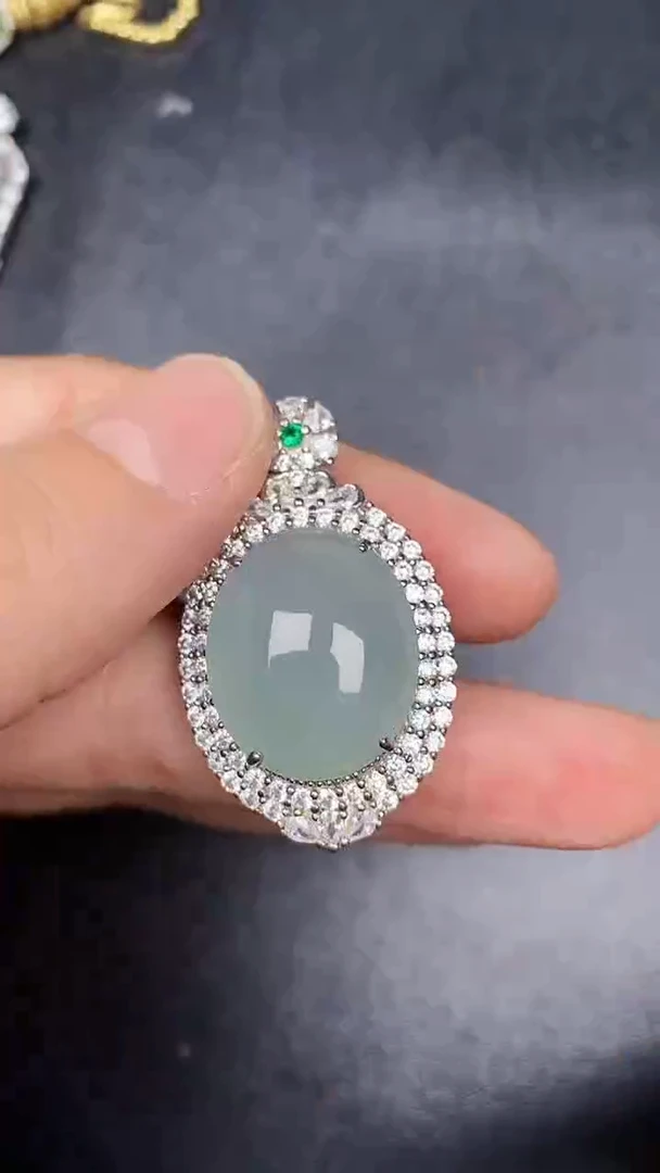 银S925镶嵌戒指翡翠1260