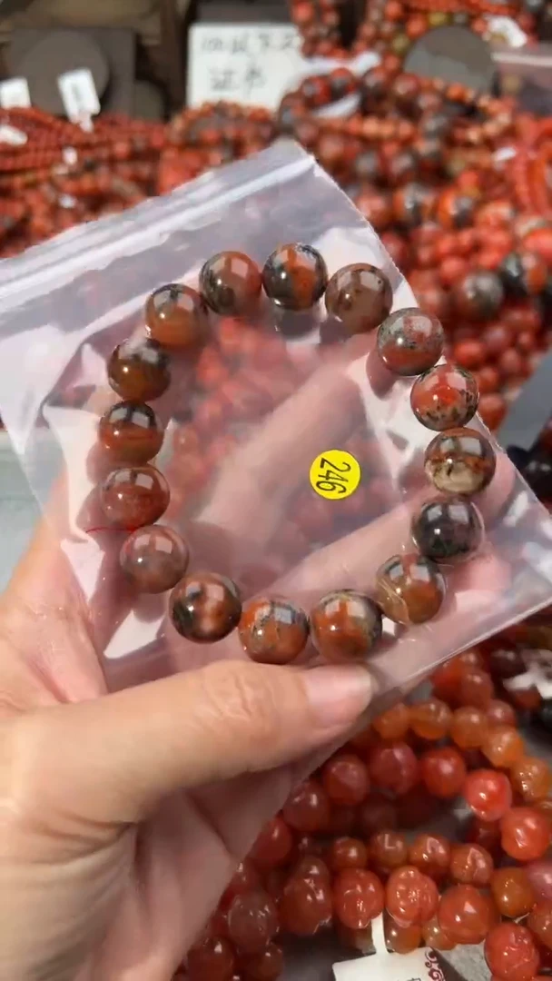 南红玛瑙手串未镶嵌13+