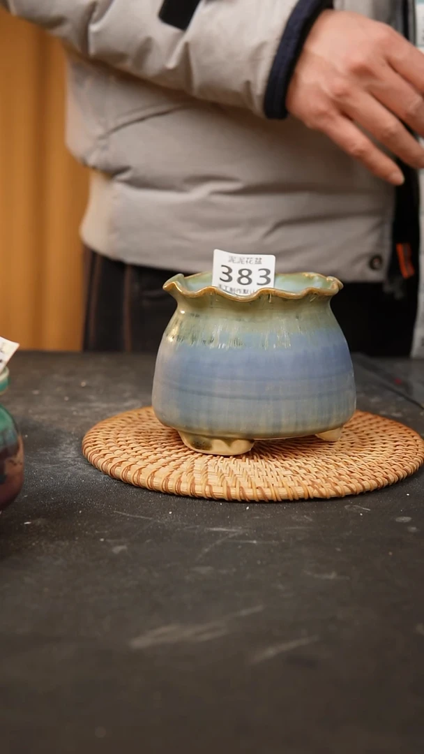 【闪购商品】瓷片383泥泥手工花盆