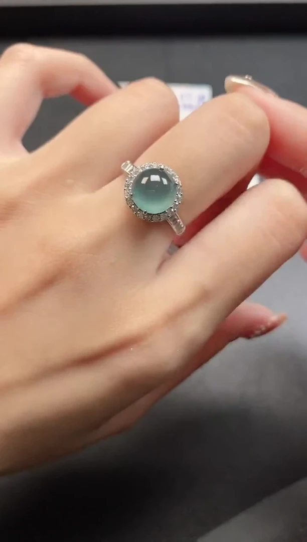 银S925镶嵌戒指翡翠51151