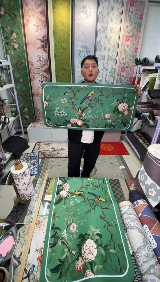 混纺50 100 茶绿微瑕