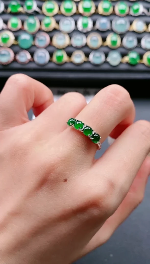 【闪购商品】翡翠戒指银S925镶嵌11111