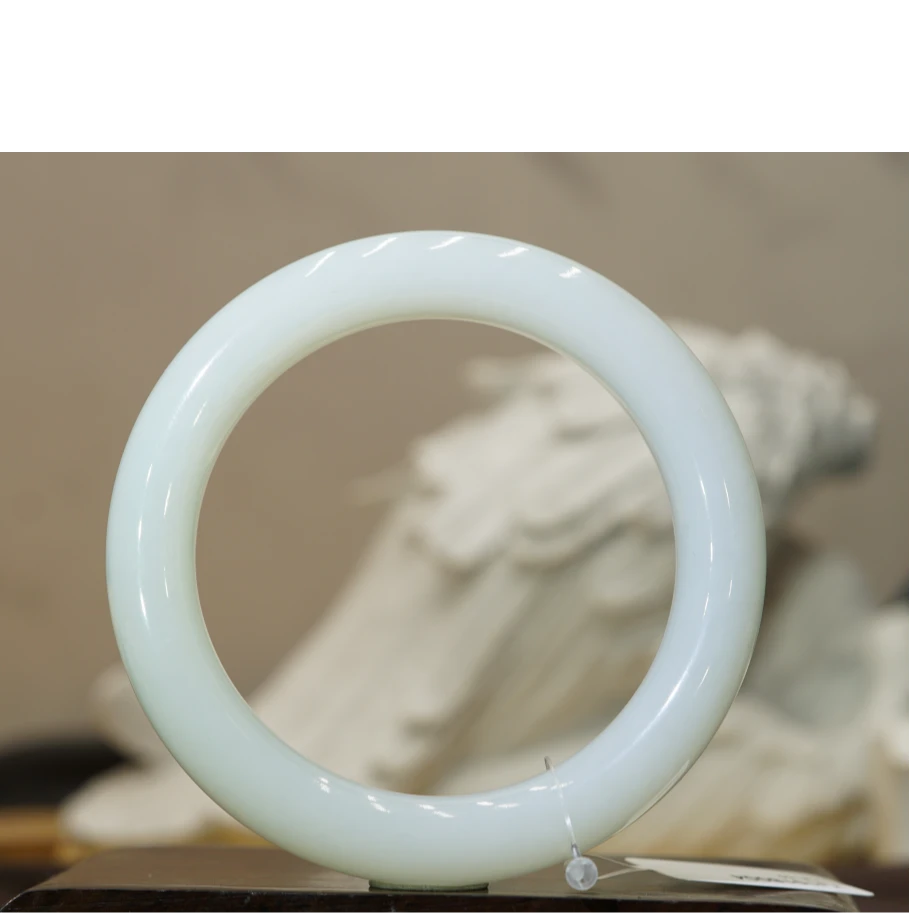 和田玉白玉手镯 K123007