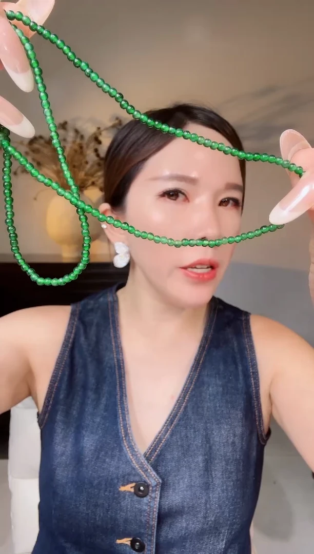 翡翠银S925镶嵌项链翡翠
