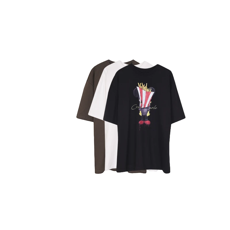 【薯条】时尚百搭磨旧显瘦设计米奇薯条短袖T恤女C23070602