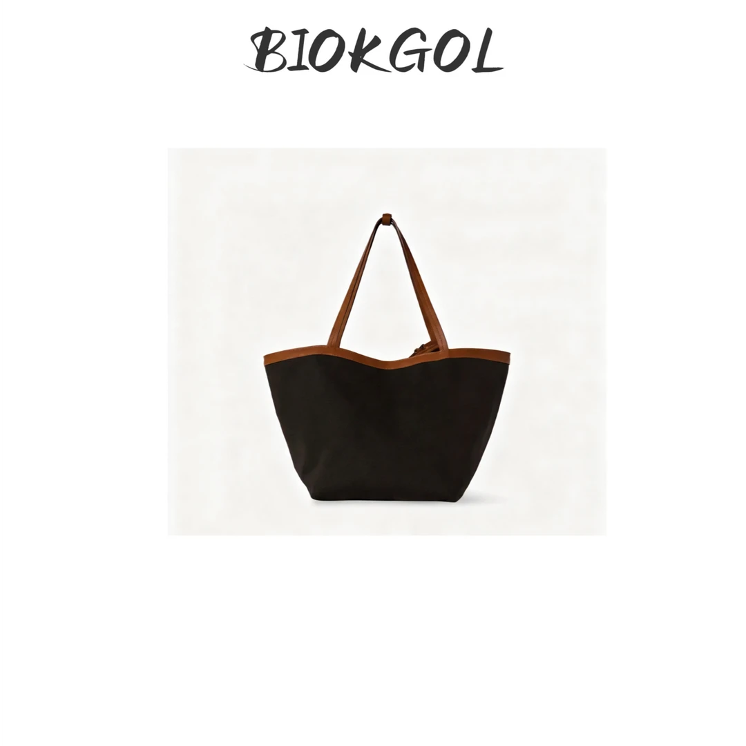 BIOKGOL/百顾原厂进口马鞍皮配定制帆布 全钢五金 park tote 9306