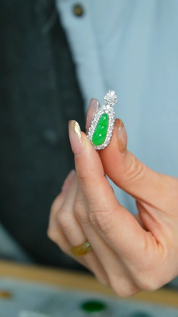 【闪购商品】翡翠挂件18K金镶嵌48号-吊坠/姿/3