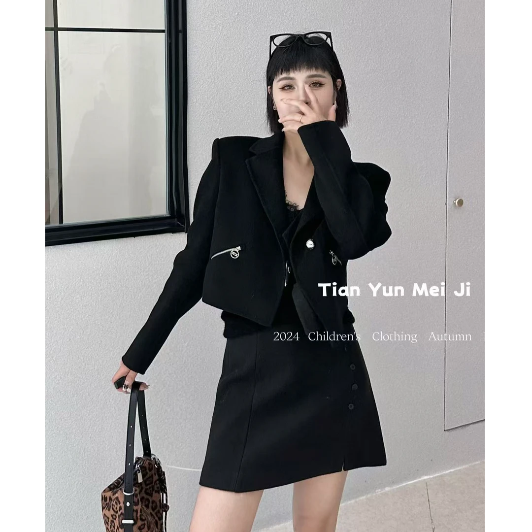 【no退no换 谨慎下单】口袋拉链短款羊绒外套 C8952